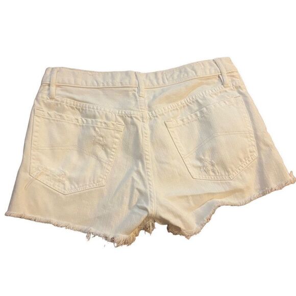 Armani Exchange A/X White Denim Distressed Cutoff Shorts Size 4 - Picture 2 of 5